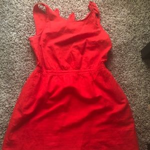 Red tank dress
